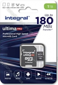 Integral ultima PRO R180/W150 microSDXC 1TB Kit, UHS-I U3, A2, Class 10