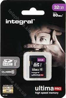 Integral ultima PRO R80 SDHC 32GB, UHS-I U1, Class 10