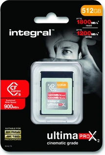 Integral ultima PRO X2 Cinematic Red R1800/W1200 CFexpress 2.0 Type B 512GB