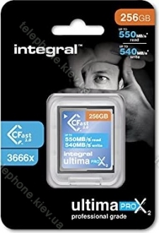 Integral ultima PRO X2 R550/W540 CFast 2.0 CompactFlash Card 256GB