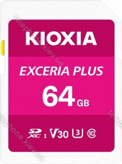 KIOXIA EXCERIA PLUS R98/W65 SDXC 64GB, UHS-I U3, Class 10