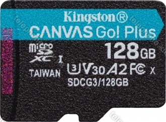 Kingston Canvas Go! Plus R170/W90 microSDXC 128GB, UHS-I U3, A2, Class 10