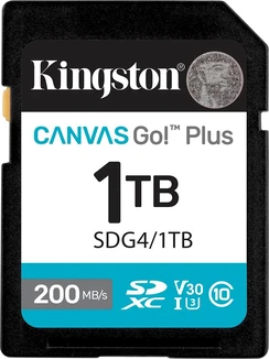 Kingston Canvas Go! Plus Gen4 R200/W160 SDXC 1TB, UHS-I U3, Class 10