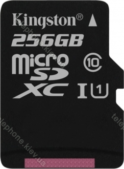 Kingston Canvas Select R80 microSDXC 256GB, UHS-I U1, Class 10