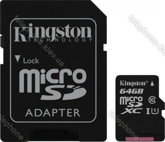 Kingston R45 microSDXC 64GB Kit, UHS-I, Class 10