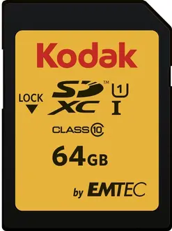 Kodak 580X R85/W20 SDXC 64GB, UHS-I U1, Class 10