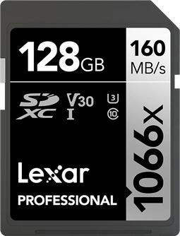 Lexar Professional 1066x Silver Series R160/W120 SDXC 128GB, UHS-I U3, Class 10