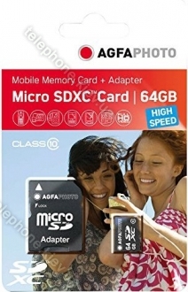 Lupus Imaging AgfaPhoto High Speed R45/W15 microSDXC 64GB Kit, UHS-I U1, Class 10