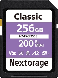 Nextorage NX-F2CL R200 SDXC 256GB, UHS-I U3, A2, Class 10