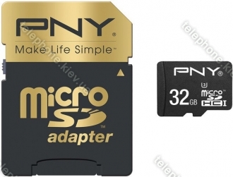 PNY Elite Performance R100 microSDHC 32GB Kit, UHS-I U3, Class 10