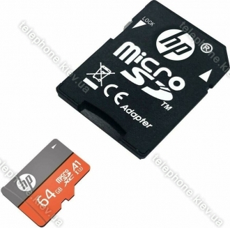 PNY HP mxA1 R100/W85 microSDXC 64GB Kit, UHS-I U3, A1, Class 10