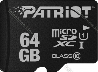 Patriot LX R80 microSDXC 64GB, UHS-I U1, Class 10