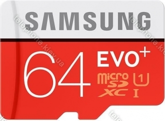 Samsung EVO+ R80/W20 microSDXC 64GB Kit, UHS-I, Class 10
