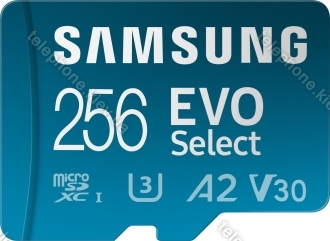 Samsung EVO Select R130 microSDXC 256GB Kit, UHS-I U3, A2, Class 10