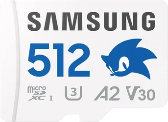Samsung PRO Plus R180/W130 microSDXC 512GB Sonic the Hedgehog Kit, UHS-I U3, A2, Class 10