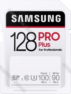 Samsung PRO Plus for Professionals R100/W90 SDXC 128GB, UHS-I U3, Class 10