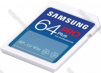 Samsung PRO Plus for Professionals R180/W130 SDXC 64GB, UHS-I U3, Class 10