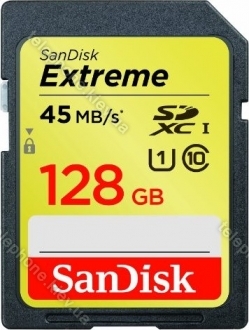 SanDisk Extreme HD Video R45/W45 SDXC 128GB, UHS-I, Class 10