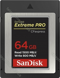 SanDisk Extreme PRO R1500/W800 CFexpress Type B 64GB