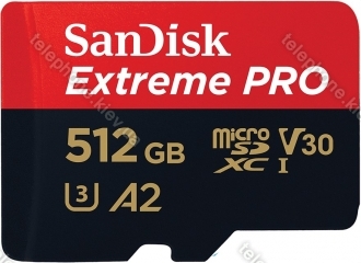 SanDisk Extreme PRO R200/W140 microSDXC 512GB Kit, UHS-I U3, A2, Class 10