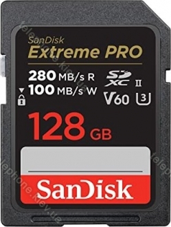 SanDisk Extreme PRO R280/W100 SDXC 128GB, UHS-II U3, Class 10