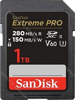 SanDisk Extreme PRO R280/W150 SDXC 1TB, UHS-II U3, Class 10