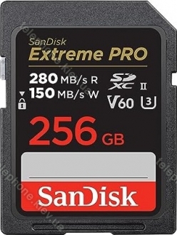 SanDisk Extreme PRO R280/W150 SDXC 256GB, UHS-II U3, Class 10