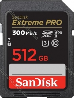SanDisk Extreme PRO R300/W260 SDXC 512GB, UHS-II U3, Class 10