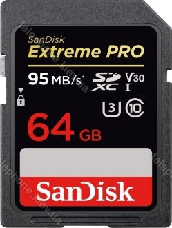 SanDisk Extreme PRO R95/W90 SDXC 64GB, UHS-I U3, Class 10