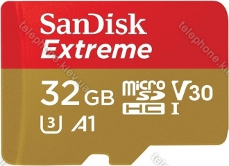 SanDisk Extreme R100/W60 microSDHC 32GB Kit, UHS-I U3, A1, Class 10