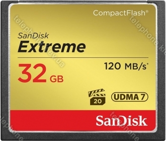 SanDisk Extreme R120/W60 CompactFlash Card 32GB