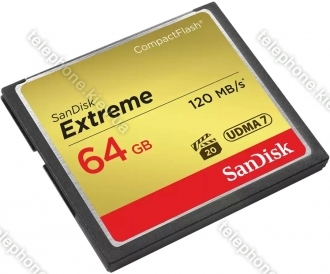 SanDisk Extreme R120/W85 CompactFlash Card 64GB