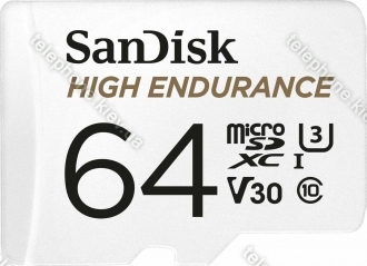 SanDisk High Endurance R100/W40 microSDXC 64GB Kit, UHS-I U3, Class 10