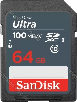 SanDisk Ultra Lite R100 SDXC 64GB, UHS-I U1, Class 10