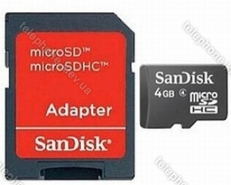 SanDisk microSDHC 4GB Kit, Class 4