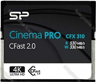 Silicon Power CinemaPRO CFX310 R530/W330 CFast 2.0 CompactFlash Card 256GB