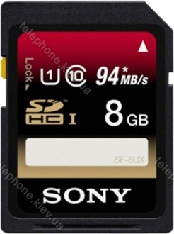 Sony SF-UX Series SDHC 8GB, UHS-I, Class 10