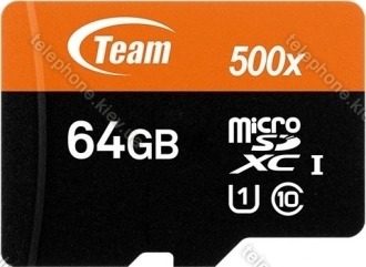 TeamGroup 500x Orange R100/W20 microSDXC 64GB Kit, UHS-I U1, Class 10