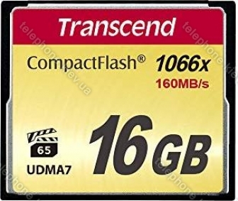 Transcend 1066x R160/W120 CompactFlash Card 16GB
