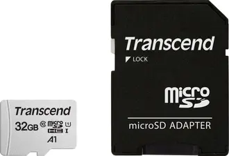 Transcend 300S R100/W20 microSDHC 32GB Kit, UHS-I U1, Class 10