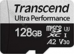 Transcend 340S R160/W125 microSDXC 128GB Kit, UHS-I U3, A2, Class 10