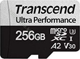 Transcend 340S R160/W125 microSDXC 256GB Kit, UHS-I U3, A2, Class 10