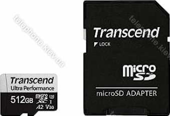 Transcend 340S R160/W125 microSDXC 512GB Kit, UHS-I U3, A2, Class 10