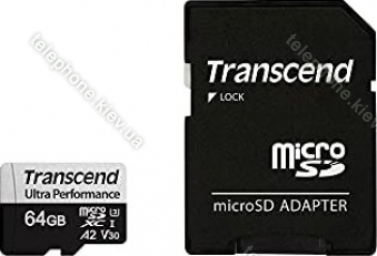 Transcend 340S R160/W80 microSDXC 64GB Kit, UHS-I U3, A2, Class 10