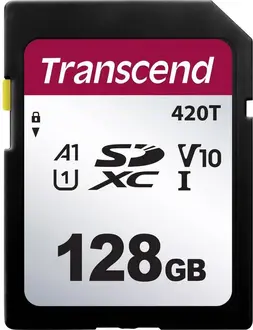 Transcend 420T R95/W40 SDXC 128GB, UHS-I U1, A1, Class 10