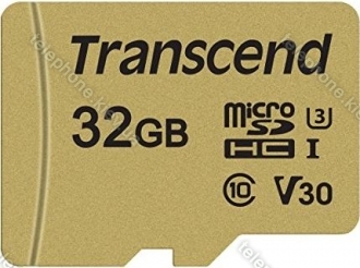 Transcend 500S R95/W80 microSDHC 32GB Kit, UHS-I U3, Class 10