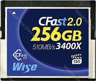 Wise Advanced Blue 3400X R510/W450 CFast 2.0 CompactFlash Card 256GB
