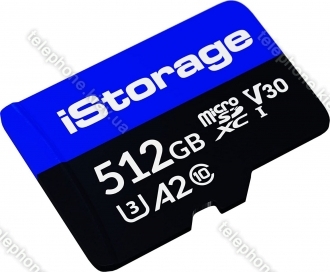 iStorage microSDXC 512GB, UHS-I U3, A2, Class 10, 3er-Pack