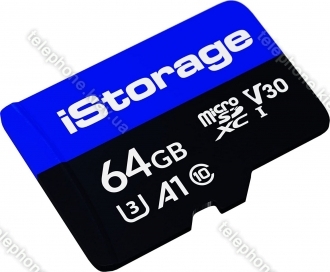 iStorage microSDXC 64GB, UHS-I U3, A1, Class 10, 3er-Pack