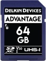 Delkin Advantage 633X R90/W90 SDXC 64GB, UHS-I U3, Class 10